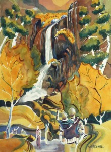 Always Amazing, Lower Falls Watercolor 15x11