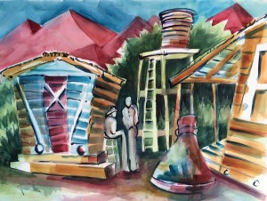 Swansea, CA, Watercolor, 30 x 22
