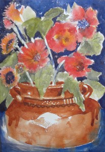 Terra Cotta Pot with Flowers 8000-09-QTR 1500px